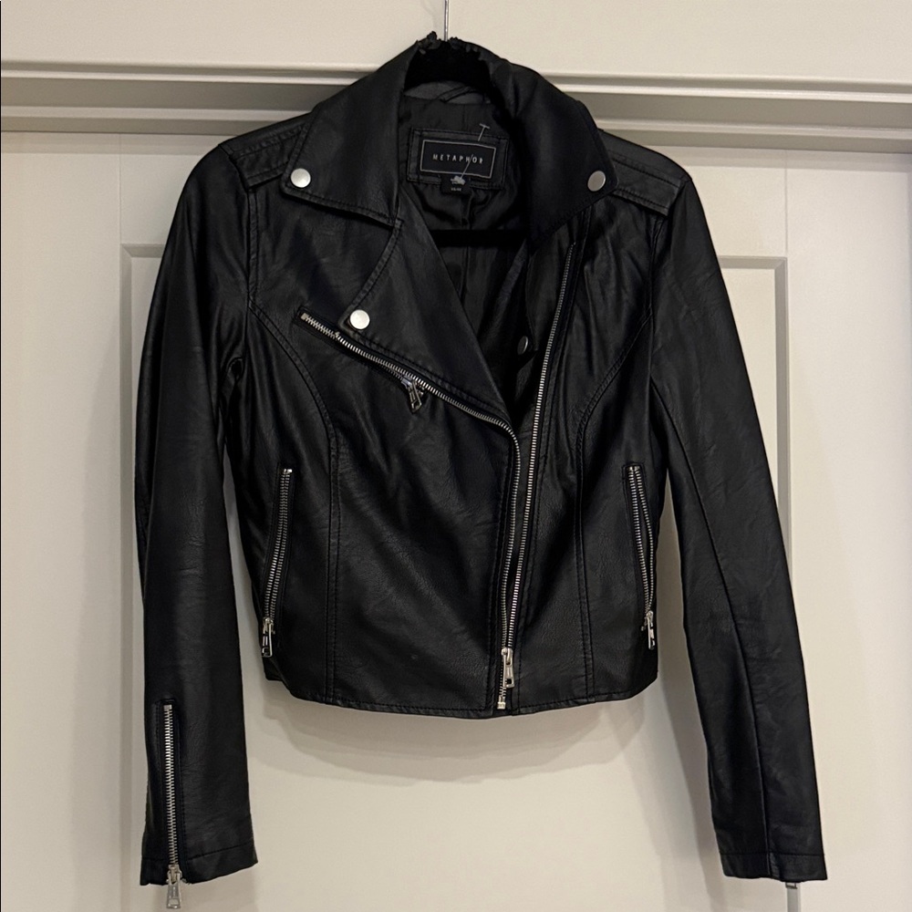 Blank NYC Black Leather Moto Jacket